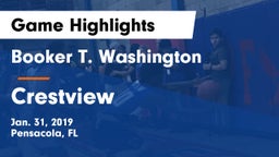 Booker T. Washington  vs Crestview  Game Highlights - Jan. 31, 2019