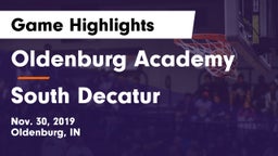 Oldenburg Academy  vs South Decatur  Game Highlights - Nov. 30, 2019