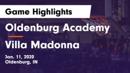 Oldenburg Academy  vs Villa Madonna  Game Highlights - Jan. 11, 2020