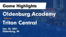 Oldenburg Academy  vs Triton Central Game Highlights - Jan. 22, 2021