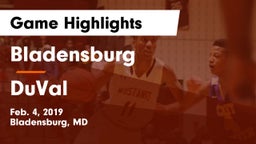 Bladensburg  vs DuVal  Game Highlights - Feb. 4, 2019