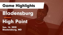 Bladensburg  vs High Point  Game Highlights - Jan. 16, 2020