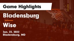 Bladensburg  vs Wise  Game Highlights - Jan. 22, 2022