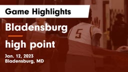 Bladensburg  vs high point  Game Highlights - Jan. 12, 2023