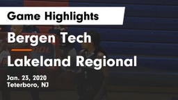 Bergen Tech  vs Lakeland Regional  Game Highlights - Jan. 23, 2020