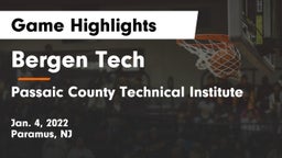 Bergen Tech  vs Passaic County Technical Institute Game Highlights - Jan. 4, 2022
