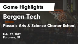 Bergen Tech  vs Passaic Arts & Science Charter School Game Highlights - Feb. 12, 2022