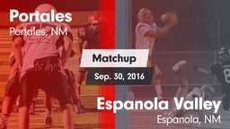 Matchup: Portales vs. Espanola Valley  2016