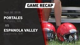 Recap: Portales  vs. Espanola Valley  2016