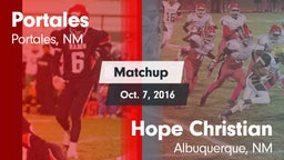 Matchup: Portales vs. Hope Christian  2016