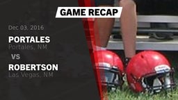 Recap: Portales  vs. Robertson  2016