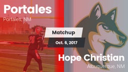 Matchup: Portales vs. Hope Christian  2017