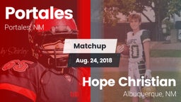 Matchup: Portales vs. Hope Christian  2018