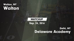 Matchup: Walton  vs. Delaware Academy  2016