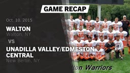 Recap: Walton  vs. Unadilla Valley/Edmeston Central  2015