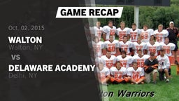 Recap: Walton  vs. Delaware Academy  2015