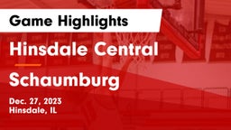 Hinsdale Central  vs Schaumburg  Game Highlights - Dec. 27, 2023