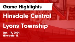 Hinsdale Central  vs Lyons Township  Game Highlights - Jan. 19, 2024