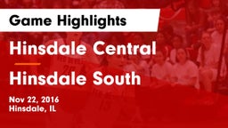 Hinsdale Central  vs Hinsdale South  Game Highlights - Nov 22, 2016