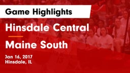 Hinsdale Central  vs Maine South  Game Highlights - Jan 16, 2017