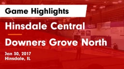 Hinsdale Central  vs Downers Grove North Game Highlights - Jan 30, 2017