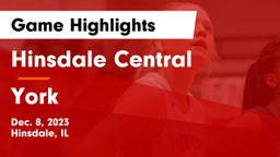 Hinsdale Central  vs York  Game Highlights - Dec. 8, 2023