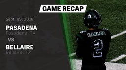 Recap: Pasadena  vs. Bellaire  2016