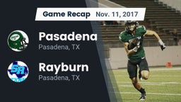 Recap: Pasadena  vs. Rayburn  2017
