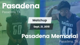 Matchup: Pasadena  vs. Pasadena Memorial  2018