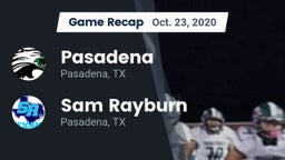 Recap: Pasadena  vs. Sam Rayburn  2020
