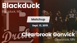 Matchup: Blackduck vs. Clearbrook Gonvick  2019