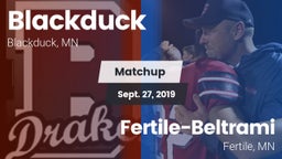 Matchup: Blackduck vs. Fertile-Beltrami  2019