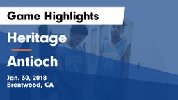 Heritage  vs Antioch  Game Highlights - Jan. 30, 2018