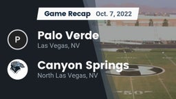 Recap: Palo Verde  vs. Canyon Springs  2022