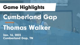 Cumberland Gap  vs Thomas Walker  Game Highlights - Jan. 16, 2023