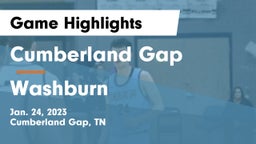 Cumberland Gap  vs Washburn  Game Highlights - Jan. 24, 2023