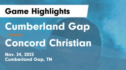 Cumberland Gap  vs Concord Christian  Game Highlights - Nov. 24, 2023