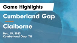 Cumberland Gap  vs Claiborne  Game Highlights - Dec. 15, 2023