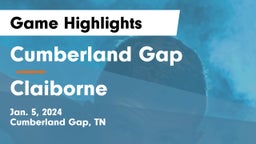 Cumberland Gap  vs Claiborne  Game Highlights - Jan. 5, 2024