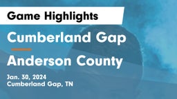 Cumberland Gap  vs Anderson County  Game Highlights - Jan. 30, 2024