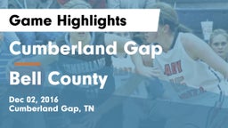 Cumberland Gap  vs Bell County Game Highlights - Dec 02, 2016