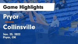 Pryor  vs Collinsville  Game Highlights - Jan. 25, 2022