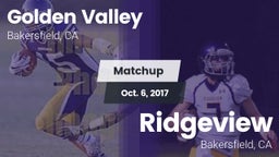 Matchup: Golden Valley High vs. Ridgeview  2017