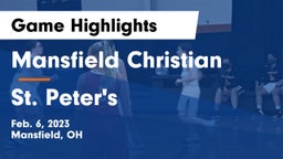Mansfield Christian  vs St. Peter's  Game Highlights - Feb. 6, 2023