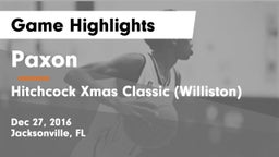 Paxon  vs Hitchcock Xmas Classic (Williston) Game Highlights - Dec 27, 2016