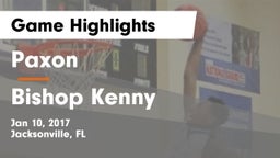Paxon  vs Bishop Kenny  Game Highlights - Jan 10, 2017