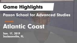 Paxon School for Advanced Studies vs Atlantic Coast   Game Highlights - Jan. 17, 2019