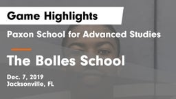 Paxon School for Advanced Studies vs The Bolles School Game Highlights - Dec. 7, 2019