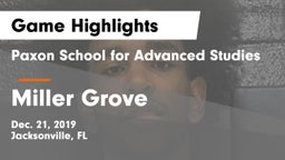 Paxon School for Advanced Studies vs Miller Grove  Game Highlights - Dec. 21, 2019