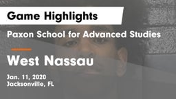 Paxon School for Advanced Studies vs West Nassau  Game Highlights - Jan. 11, 2020
